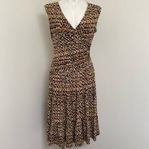 Talbots geometric abstract print dress size 6